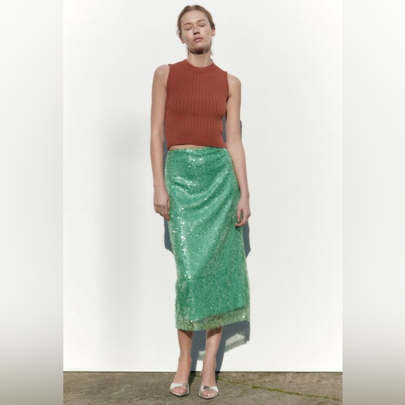 Zara sequin pencil skirt - Picture 2 of 10